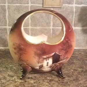 Antique Japanese Hand Painted Vase